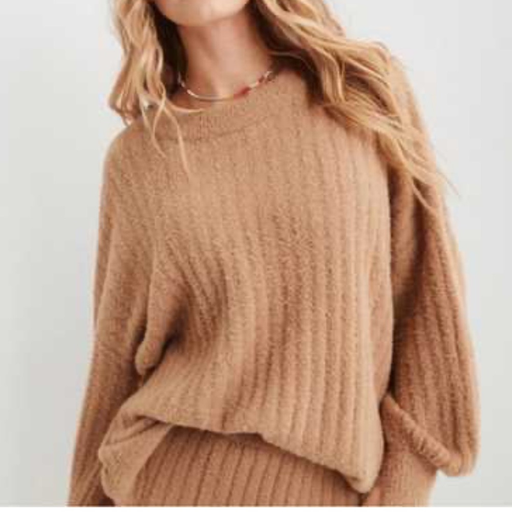 NWOT Aerie oversized buttercream sweater sizes